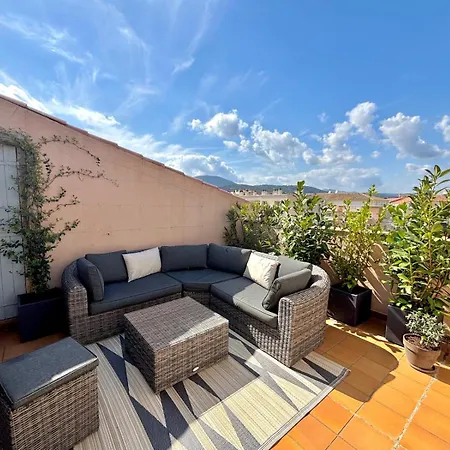 Daire Terrasse Tropezienne Centre Ville *